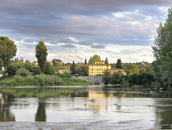 Villa La Massa Editorial View of Villa La Massa from the Arno River