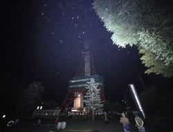 Hokkaido Earthquake Newscred Editorial Travel Group Only One of city's landmarks, Sapporo TV Tower, is seen in the blackout in the center of Sapporo city, Hokkaido, northern Japan, after Thursday's earthquake.