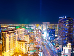 Las Vegas Strip facing south Las Vegas skyline facing south