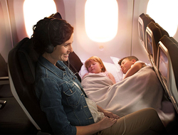 Air New Zealand Economy Skycouch Editorial Family in Air New Zealand's Economy Skycouch