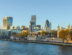London from the Thames // Photo by kokodrill/iStock/Getty Images Plus/Getty Images a view of London from the Thames