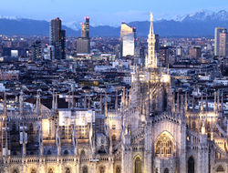Milan Skyline Milan skyline and Duomo Cathedral