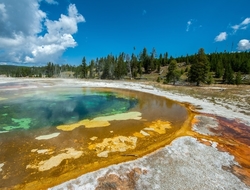 Yellowstone National Park - daniloforcellini/iStock/Getty Images Plus/Getty Images Yellowstone National Park Hot spring - daniloforcellini/iStock/Getty Images Plus/Getty Images